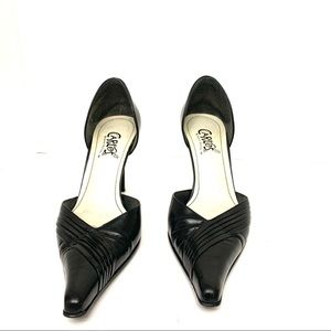 Gorgeous Carlos Santana leather heels- 6 1/2 black